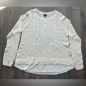 Cream light weight sweater with faux undershirt 3x Torrid